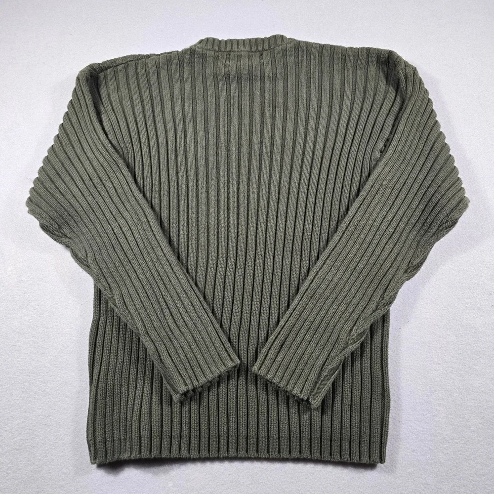Croft & Barrow Mens XXL Green Sweater Pullover Crew Neck Ribbed Knit Cotton